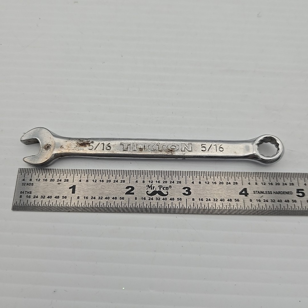 Tekton 5/16‎ Chrome Vanadium Steel Combination Wrench Drop Forged Silver